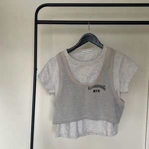 Alexander Wang Cropped Gym T-Shirt (Size Small)